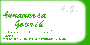 annamaria govrik business card